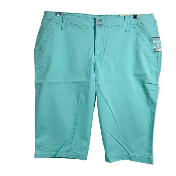 Sonoma Goods For Life Pants - Sonoma Goods for Life Skimmer Mid Rise Shorts Beach Glass Teal Aqua Womens 16